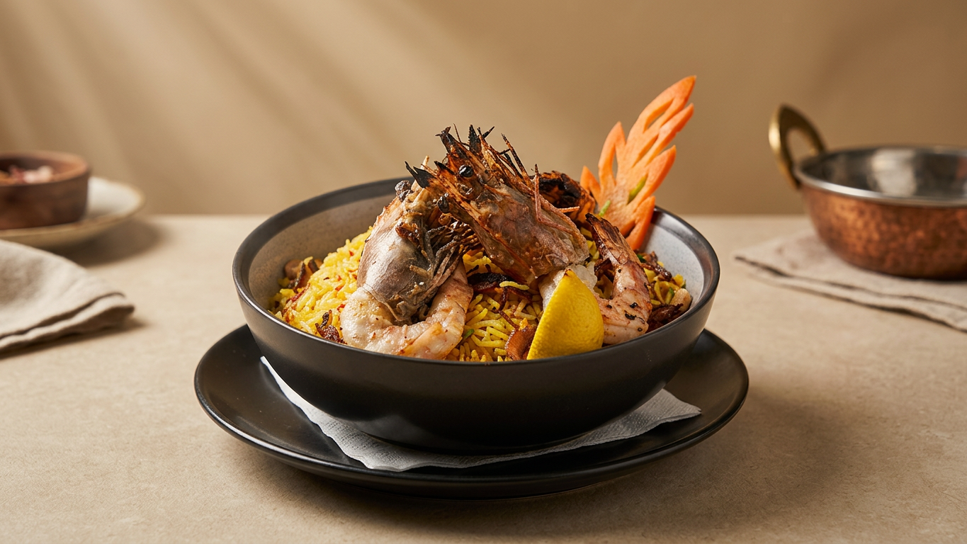 Rice with shrimp